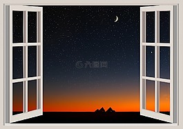 日出,日落,金字塔