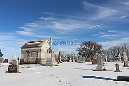 墓地,雪,死亡
