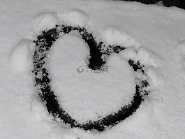 心臟,雪,雪心