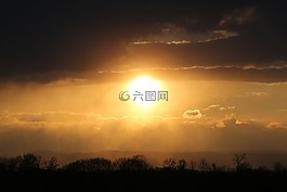 天空,云,回