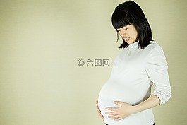 女子,怀孕,亚洲