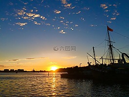 日落,伊麗莎白碼頭,珀斯