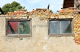 隔離墻,磚,窗口
