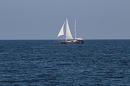 帆船,海,水體