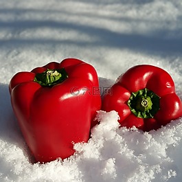 辣椒粉,雪,紅色