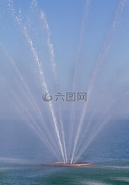 湖,噴泉