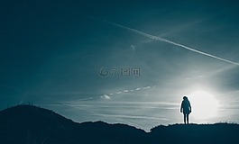側(cè)影,陰影,天空
