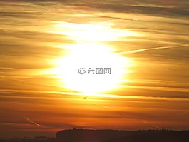太陽,日落,黃色
