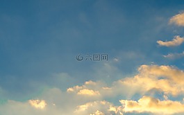 蓝色,天空,阳光