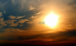太陽,日落,天空