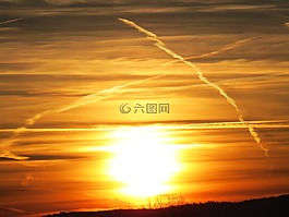 太陽,日落,黃色