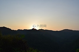 日落,景觀,自然
