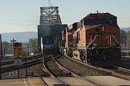 火车,bnsf,桥
