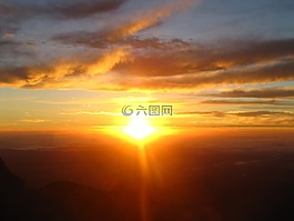 日落,天空,由日落