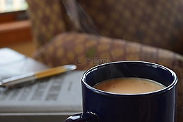 茶,杯,雜志