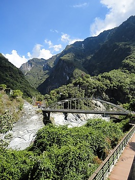 橋,山,景觀