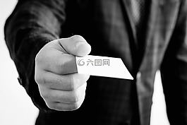 名片,手,夾克
