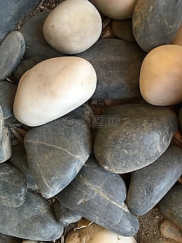石頭,鵝卵石,石