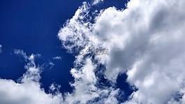 云,藍色的天空,藍色的天空的云彩