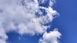 云,藍色的天空,藍色的天空的云彩