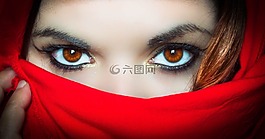 肖像,看看,紅色