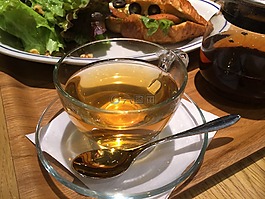茶,伯爵茶,玻璃杯