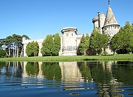 城堡,奧地利,池塘