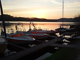 太陽(yáng),湖,日落
