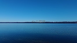 湖,藍(lán)色,天空