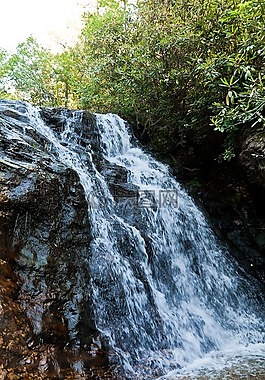 大瀑布,山,河