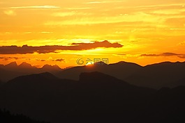 abendstimmung,山,日落