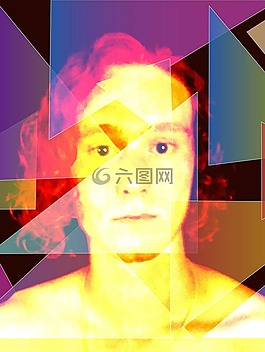 臉,光明,肖像