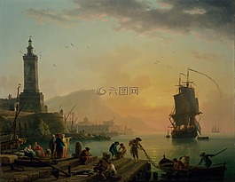 克洛德 · 韋爾內,畫,布面油畫