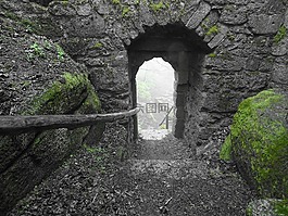 城堡,廢墟,輸出