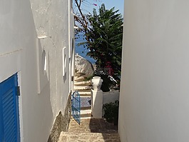 通過,樓梯,海