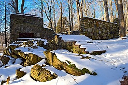 石結(jié)構(gòu),雪,冬天