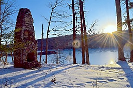石結(jié)構(gòu),雪,冬天