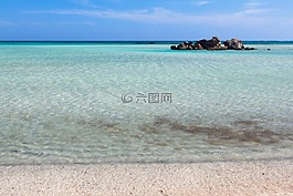 海灘,藍(lán)色,海岸