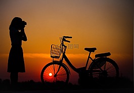 自行車,家,光