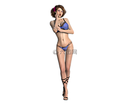 性感的,女孩,婦女