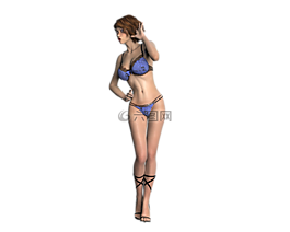 性感的,女孩,婦女
