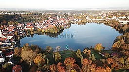 stadtsee,秋季,湖