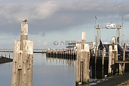 norderney,端口,木板