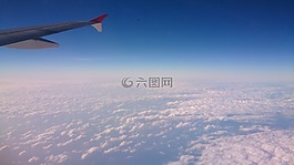 飛機(jī),天空,藍(lán)色