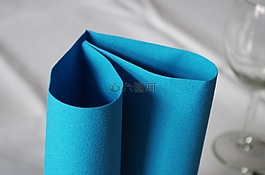 一張餐巾紙,心臟,藍色