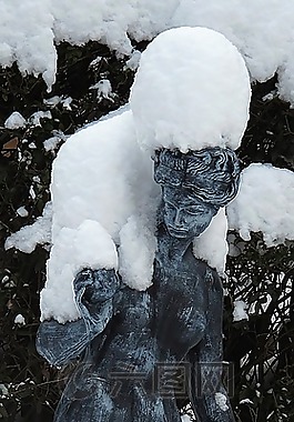 雕塑,冬天,雪