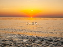 景觀,水,黃昏