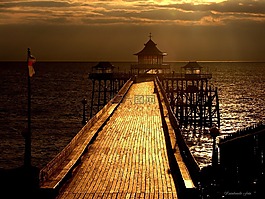 碼頭,太陽,海