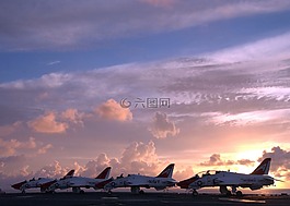 天空,云,飛機