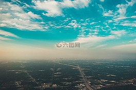 藍色,天空,云